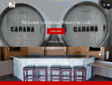 Tablet Screenshot of cabanawinery.com